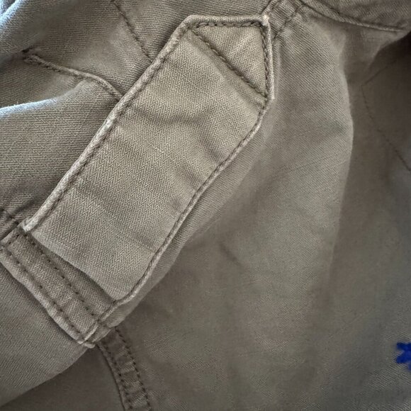 Lucky Brand Green Military Jacket Floral, Embroidered G21 - Picture 7 of 8